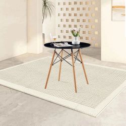 NEW Black Round Dining Kitchen Table Leisure Table 31.5" Conference 2 to 4 People - 31.5"D x 31.5"W x 28.7"H