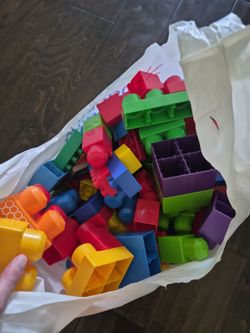 Large Legos full bag with caterpillar Lego toy
