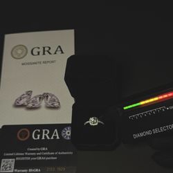 VVS1 Moissanite Engagement Ring – GRA Certified 