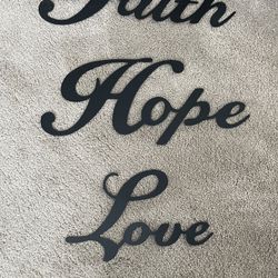 Faith Hope Love Wall Decor