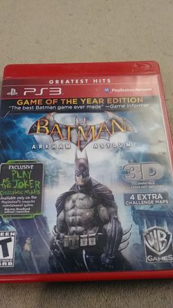 PS3 Batman Arkham Asylum Game Of The Year Edition