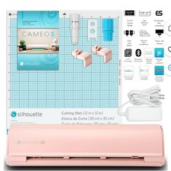 Silhouette Pink Cameo 5&alpha; Alpha w/  Vinyl Sheets, Blades, Tools, Guides