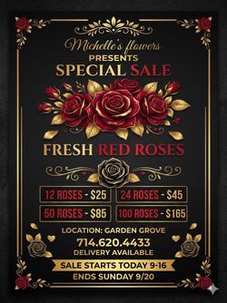 Fresh Red roses sale