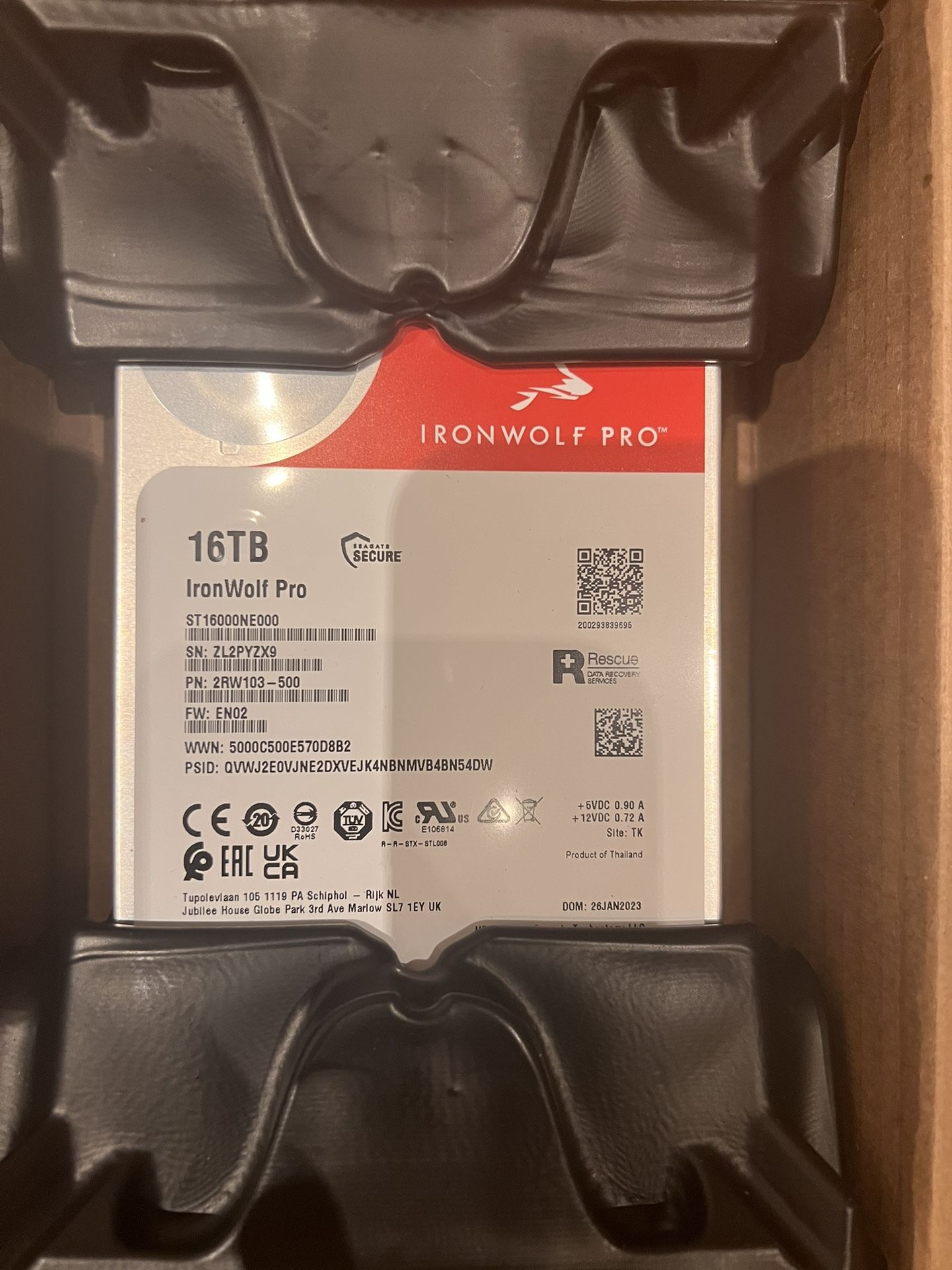 16 TB Ironwolf Pro Hard Drive