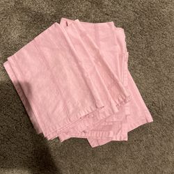 Set of 12 pink cloth napkins
