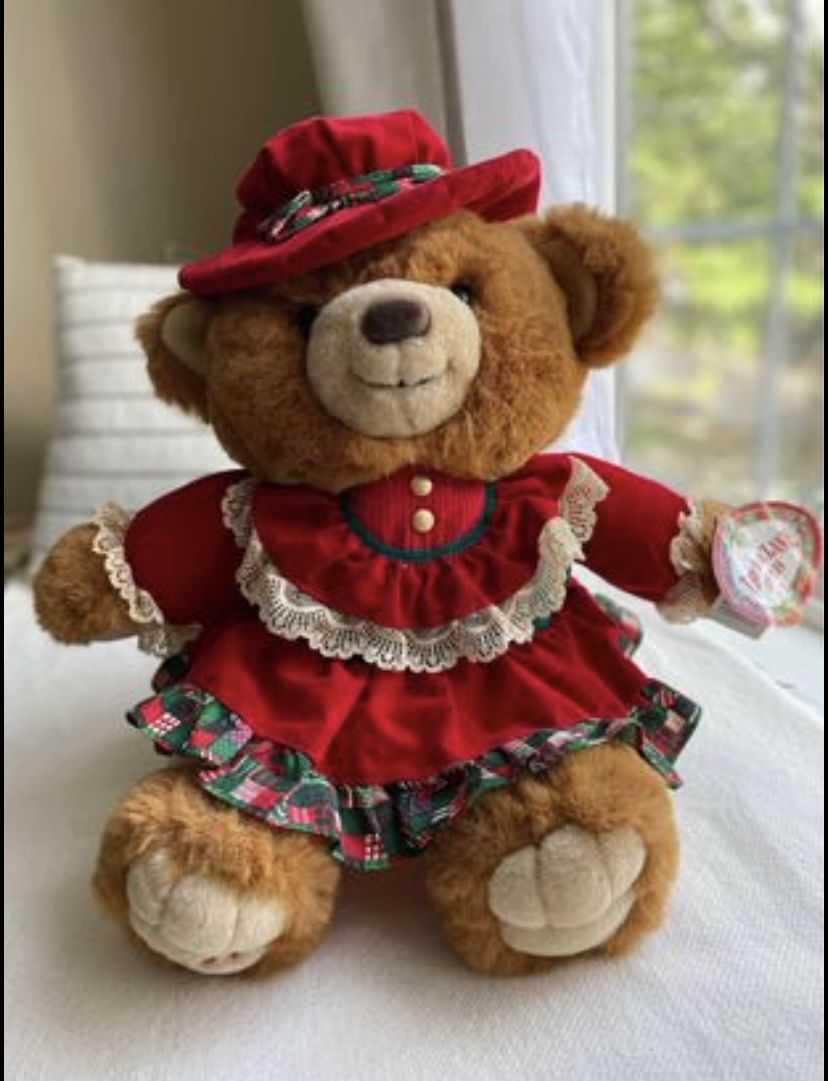 Kmart Teddy Bear Lane Christmas Teddy Bear, 1994, with tag, very good condition