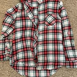 Plaid Button Up Shirt, Girls, Kids Size 10