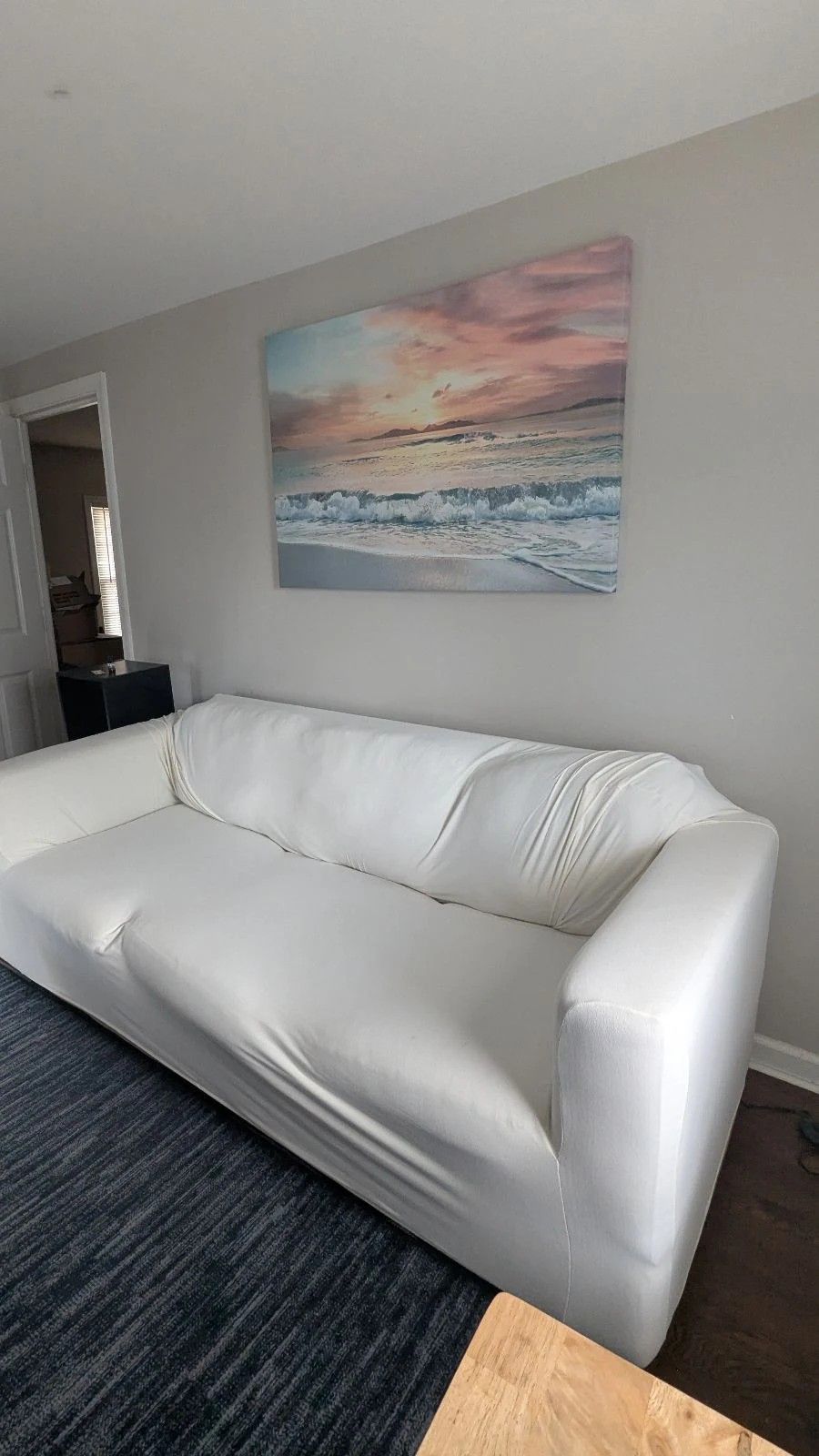 For Sale: 84" x 34" Pull-Out Sleeper Sofa – Slipcover Included