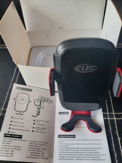 Car Wireless Phone Charger Holder, Electric Automatic Retractable Air Vent Mount 