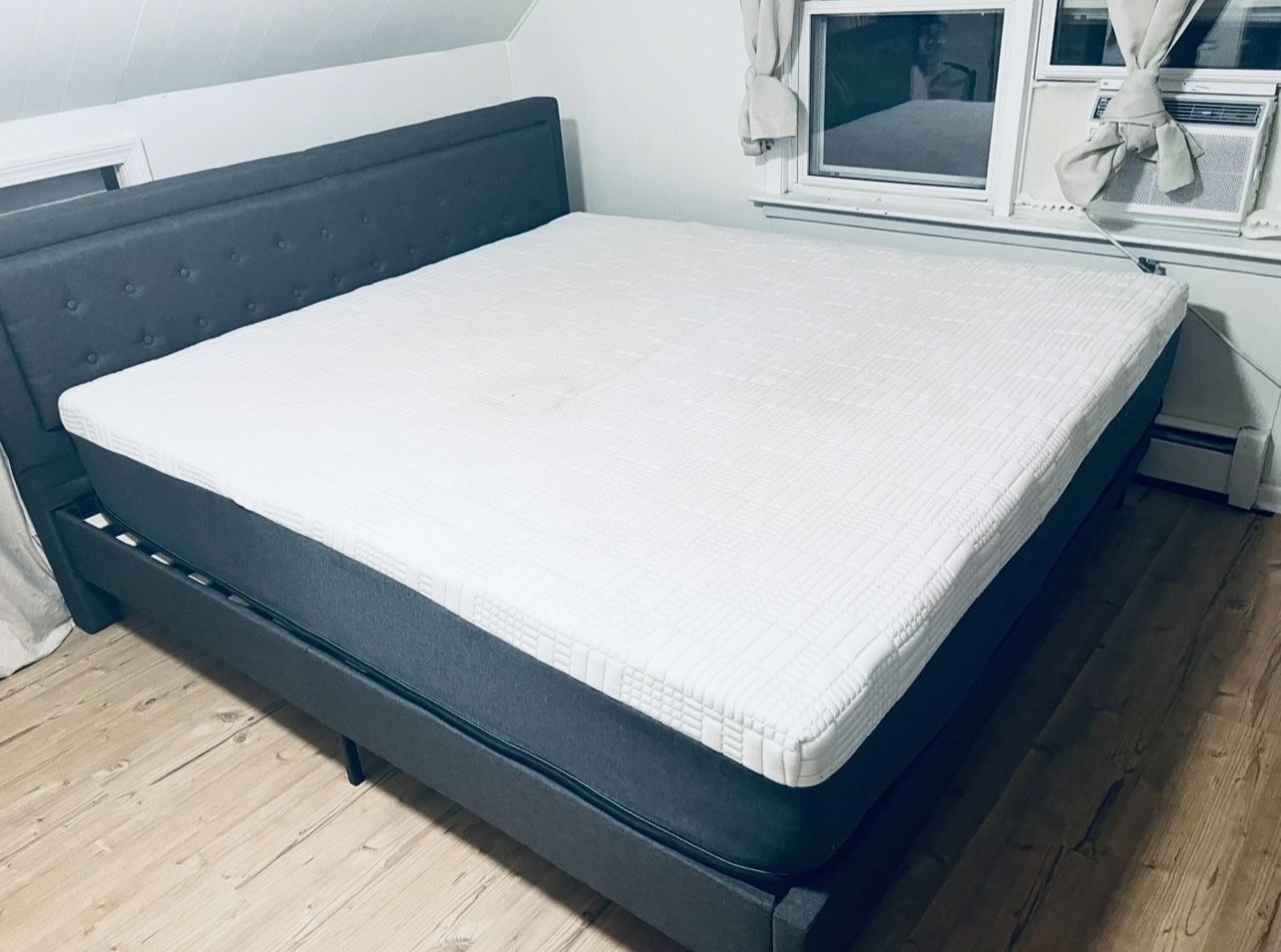 Set King Memory Foam Gel Thick 13”& Bed Frame Brand New Delivery Available All Cities