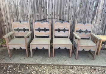 Rustic Wood Patio Chairs