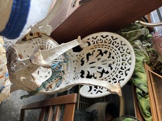 Antique French Victorian cast iron Foliate leaf pattern