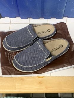 Gecko Man Canvas Slippers Mens Sz 10