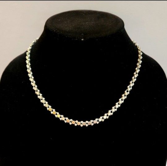 Unique Minimalist Silver Choker necklace