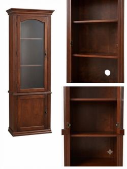 Wooden Corner Curio Cabinet
