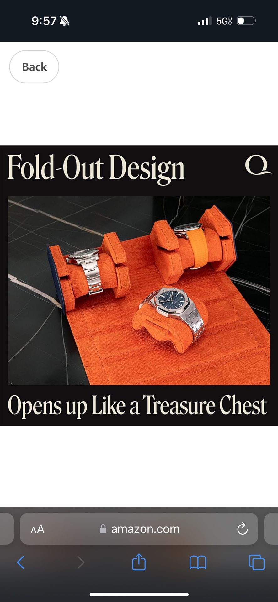 Leather Watch Rolls for Men Hexagon Triple Watch Roll Travel Case