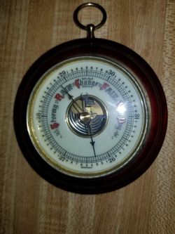German Wall Barometer Stormey/Rain/Change/Fair/Very Dry