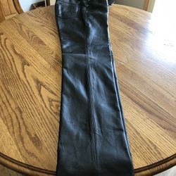Women’s Black Leather Pants