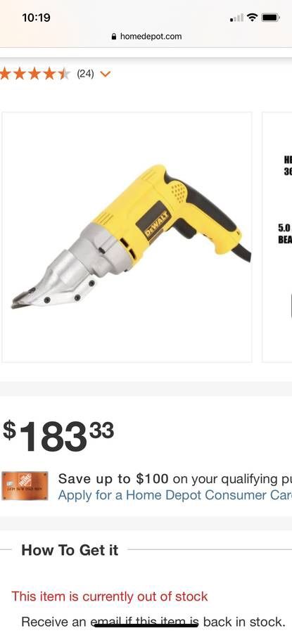 DEWALT 5 Amp 18-Gauge Swivel Head Shear