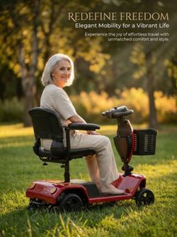 4-Wheel Mobility Scooter All-Terrain Foldable electric scooter for older adults