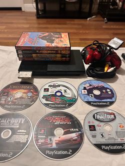 Ps2 slim with 10 games