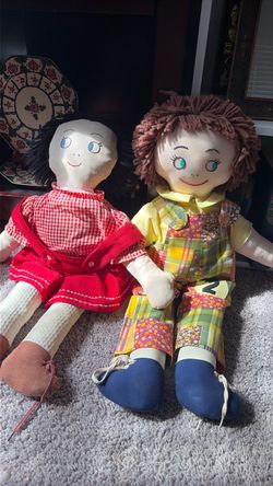 Vintage Rag Dolls Set of Two