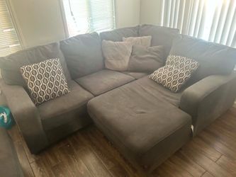 Dark gray sectional couch NEEDS CLEANING