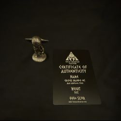 Mandalorian Grogu Silver Statue (Star Wars)