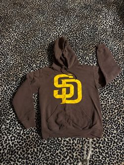 SD Padres Classic Brown and Gold Hoodie Men’s Small
