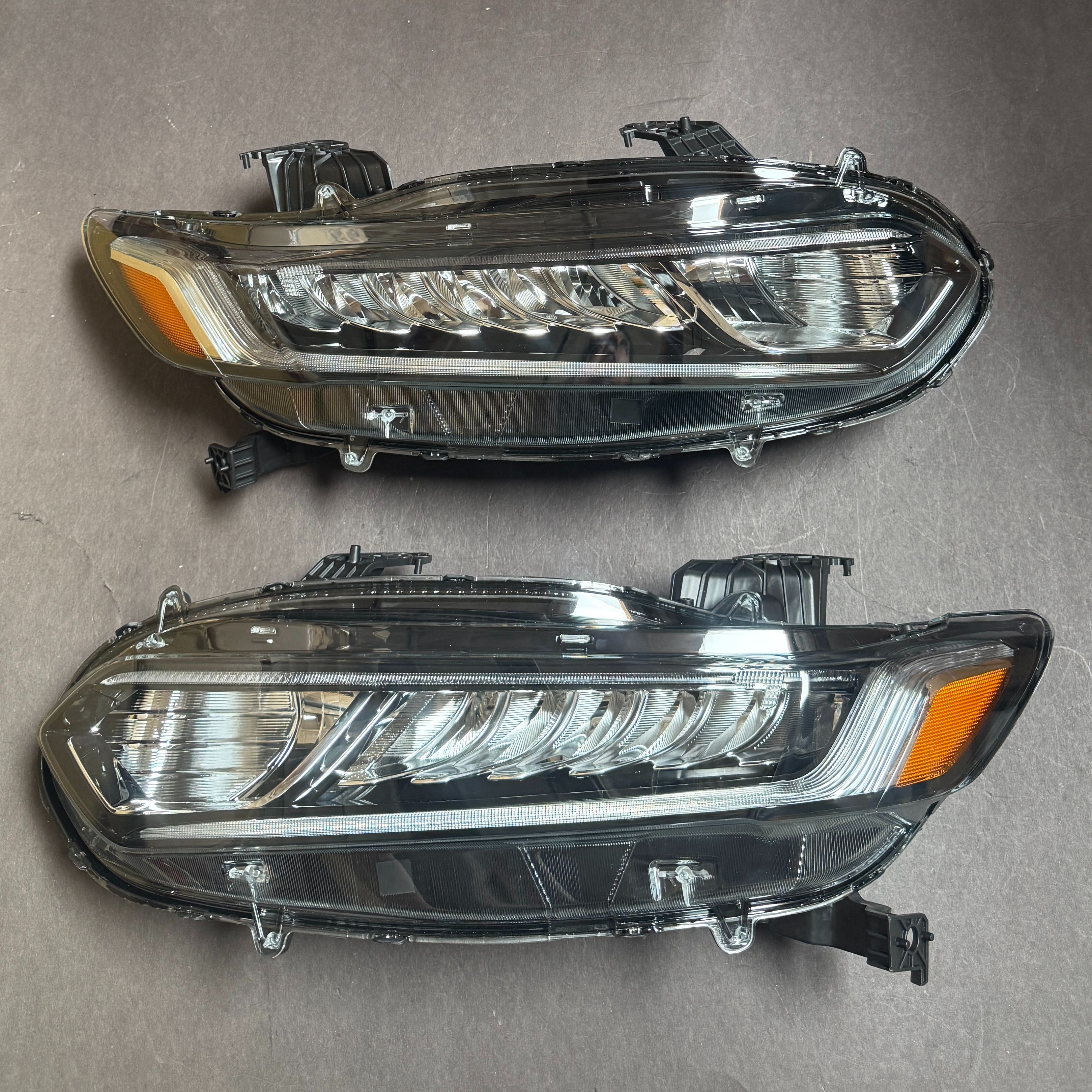 Pair 2018-2021 Honda Accord W/LED DRL Headlights Assembly Headlamps driver passenger Side