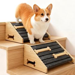 2-Pack Wooden Dog Ramp for Stairs