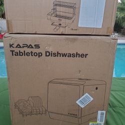 $250 KAPAS TABLETOP DISH WASHER AND KITSURE STAINLESS STEEL DISH RACK 