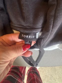 Torrid Gray Hoodie Size 2