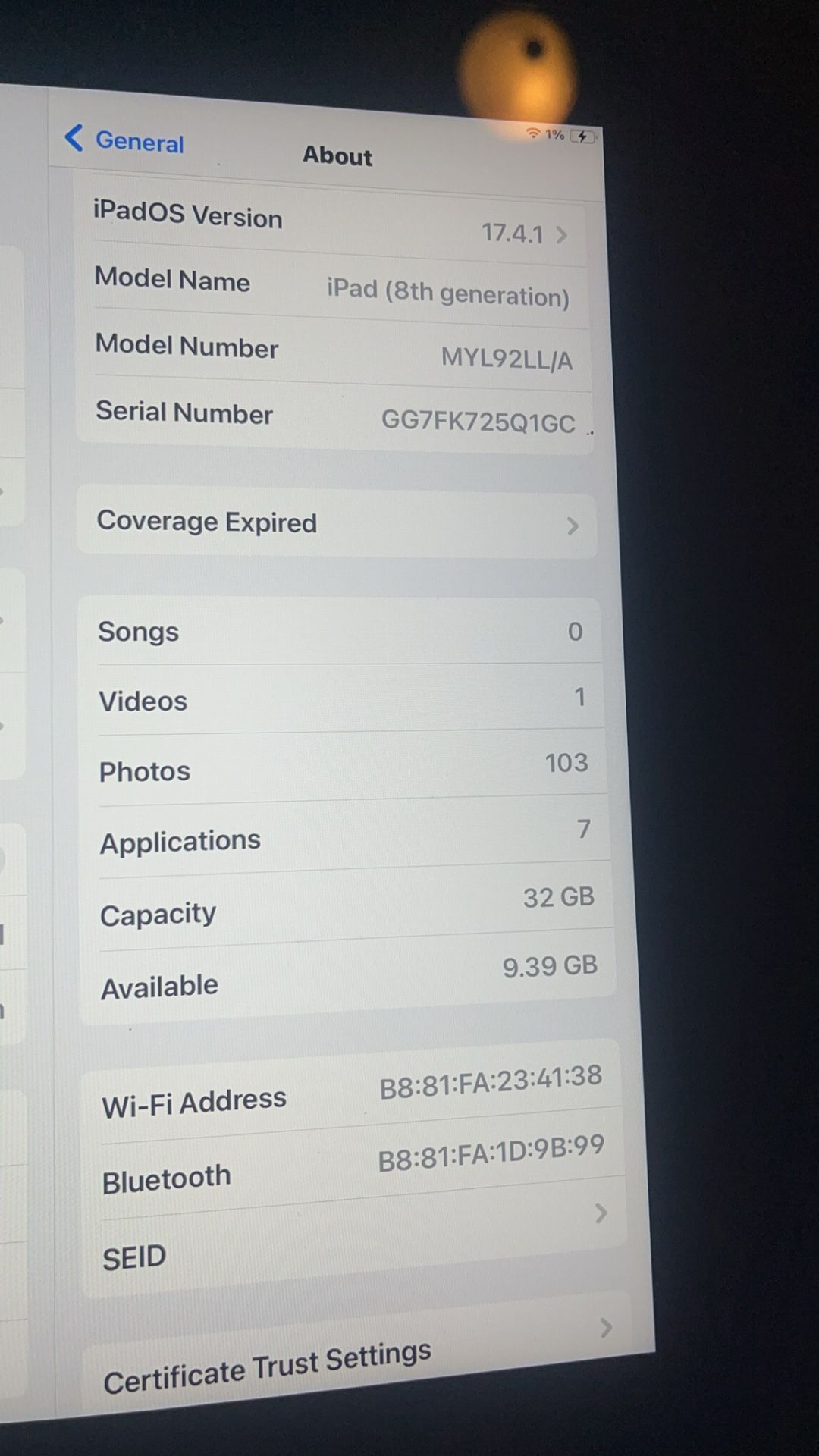 iPad 8th Gen (2020) Apple Watch Series 5 ( 2019 )