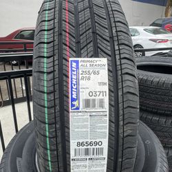 255/65/18 Michelin Primacy All Season
