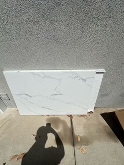 White Marble Look Porcelain Tile Panel