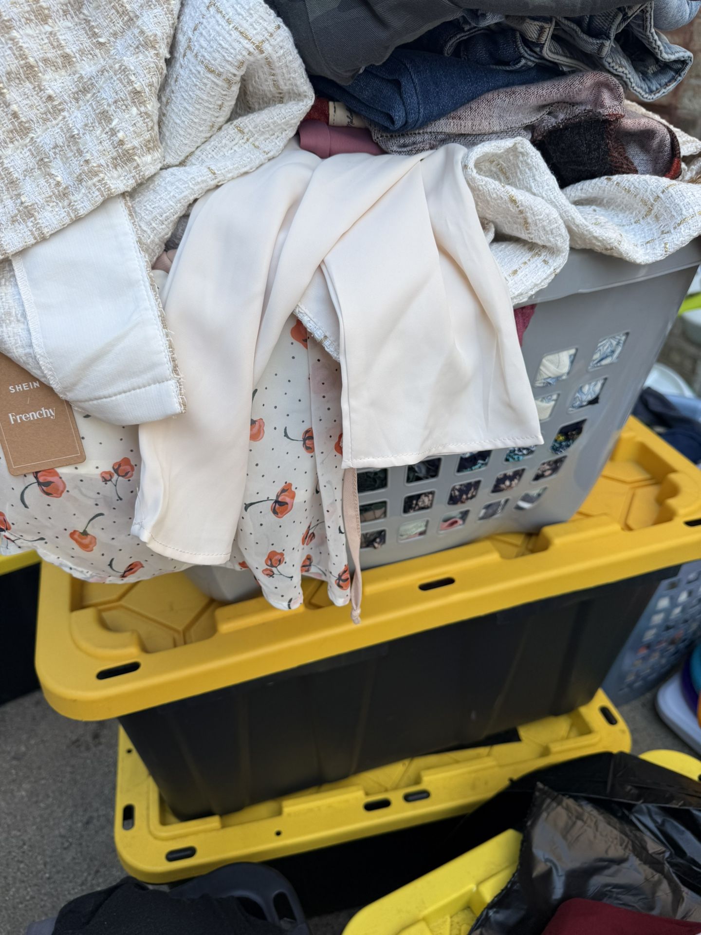 Bins Of Women’s Clothing Sizes S-L
