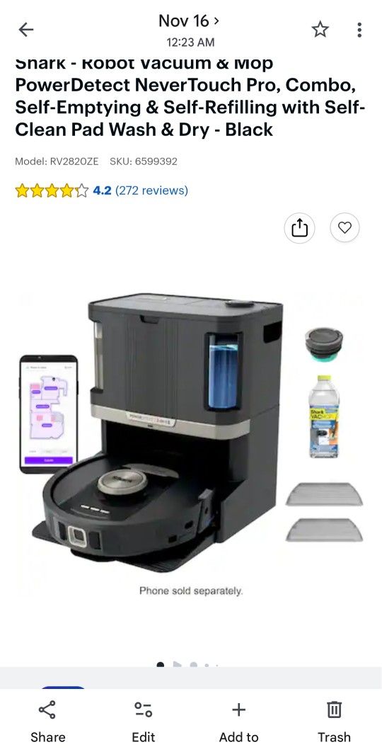 Shark Wet/dry Robot Vacuum