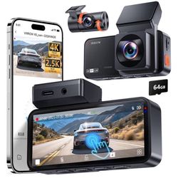 Brand New 4K+2.5K Dash Camera for Cars with Touch Screen 3.39"