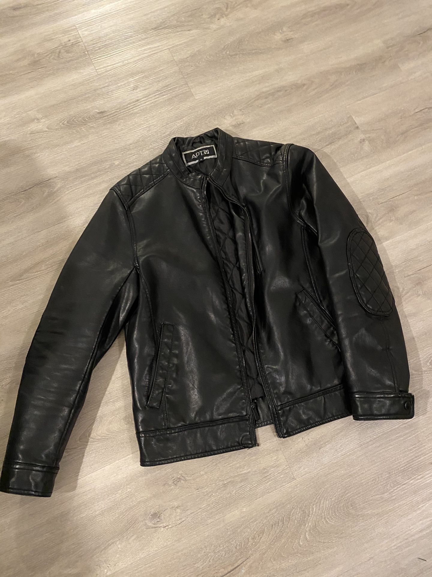 Apt 9 black leather jacket