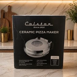 Colston Electric Ceramic Metal Pizza Maker Ceramic Pizza Maker Model Silver