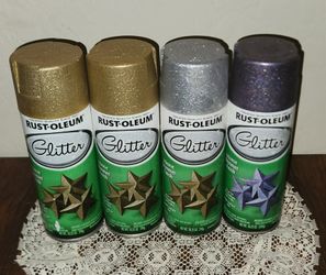X4 NEW RUST-OLEUM GLITTER GOLD MULTICOLOR PURPLE INTENSE SHIMMER SPRAY PAINT LOT
