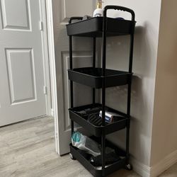 4-Tier Rolling Storage Cart – Sturdy & Space-Saving