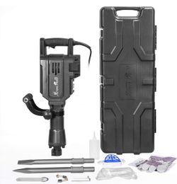 2800W Demolition Jack Hammer Point Chisel Bits Demo Jack Hammer Cement Concrete Floor Breaker Block Punch Drill 55J Case
New