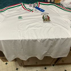 Adidas Men's Retro Away 1985 Mexico Jersey XXXl NWT White Green Soccer Futbol