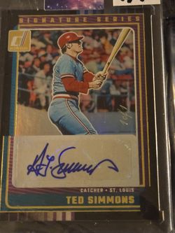 Ted Simmons  1/1. Autograph
