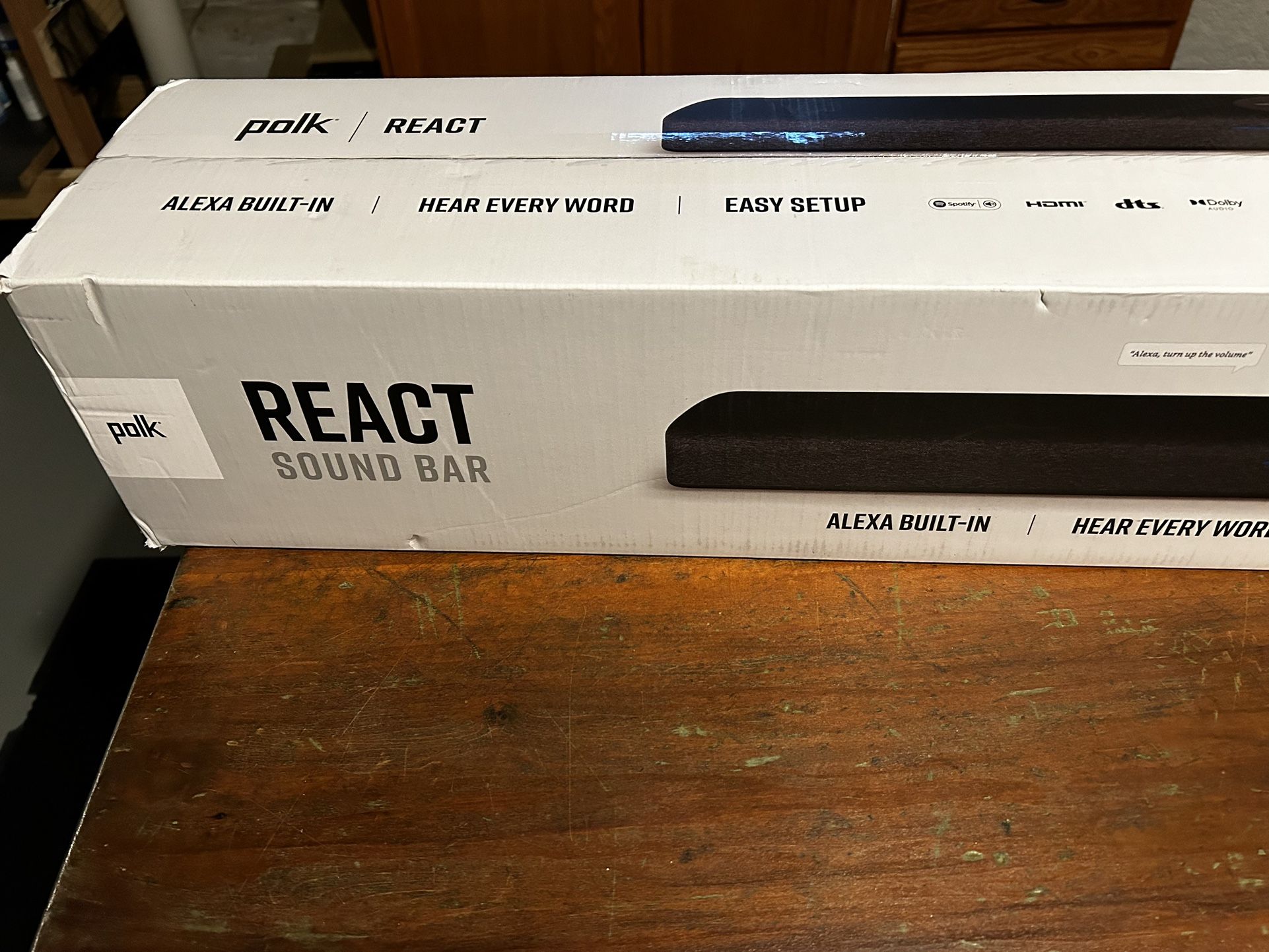 New Polk React Sound Bar With Alexa 