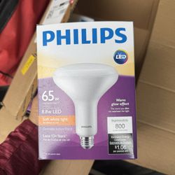 4 Philips 65w LED Soft White Light Bulb 
