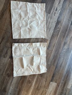 Set of 2 NordECO HOME Chenille Pillow Covers 24x24 – Ivory – $10