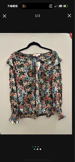 NWT Loft floral blouse